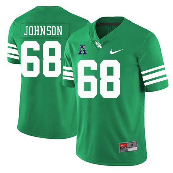 #68 Keon Johnson North Texas Mean Green College Football Jerseys Stitched-Green